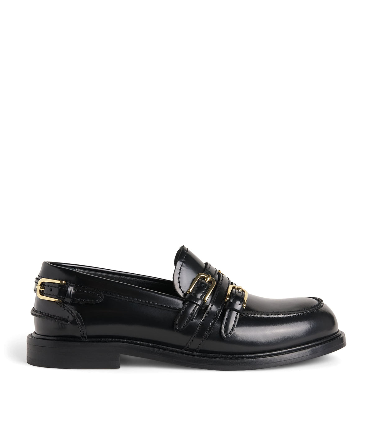 Sandro Paris Leather Buckled Loafers