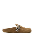 Burberry Suede Check-Trim Urchin Clogs