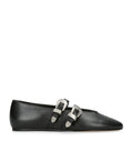 Le Monde Beryl Leather Buckle Claudia Ballet Flats