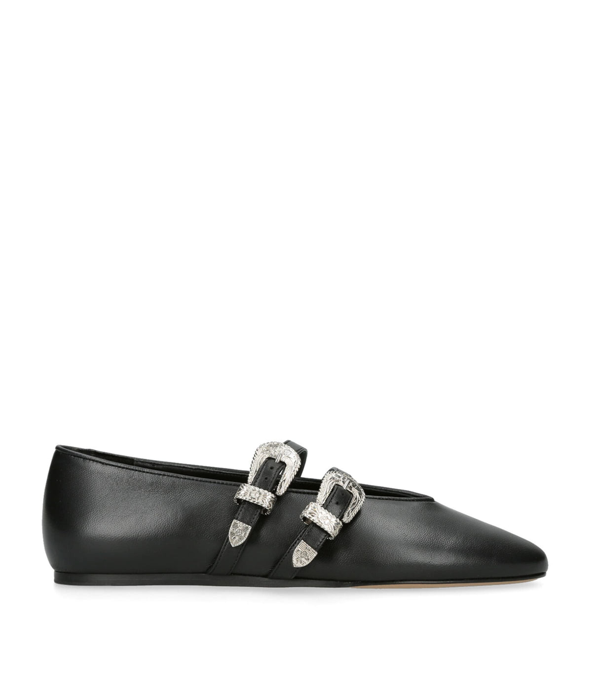 Le Monde Beryl Leather Buckle Claudia Ballet Flats