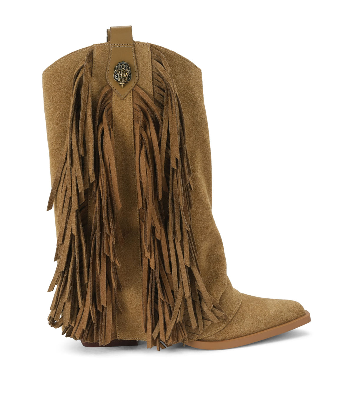Kurt Geiger London Suede Gaiter Fringe Cowboy Boots