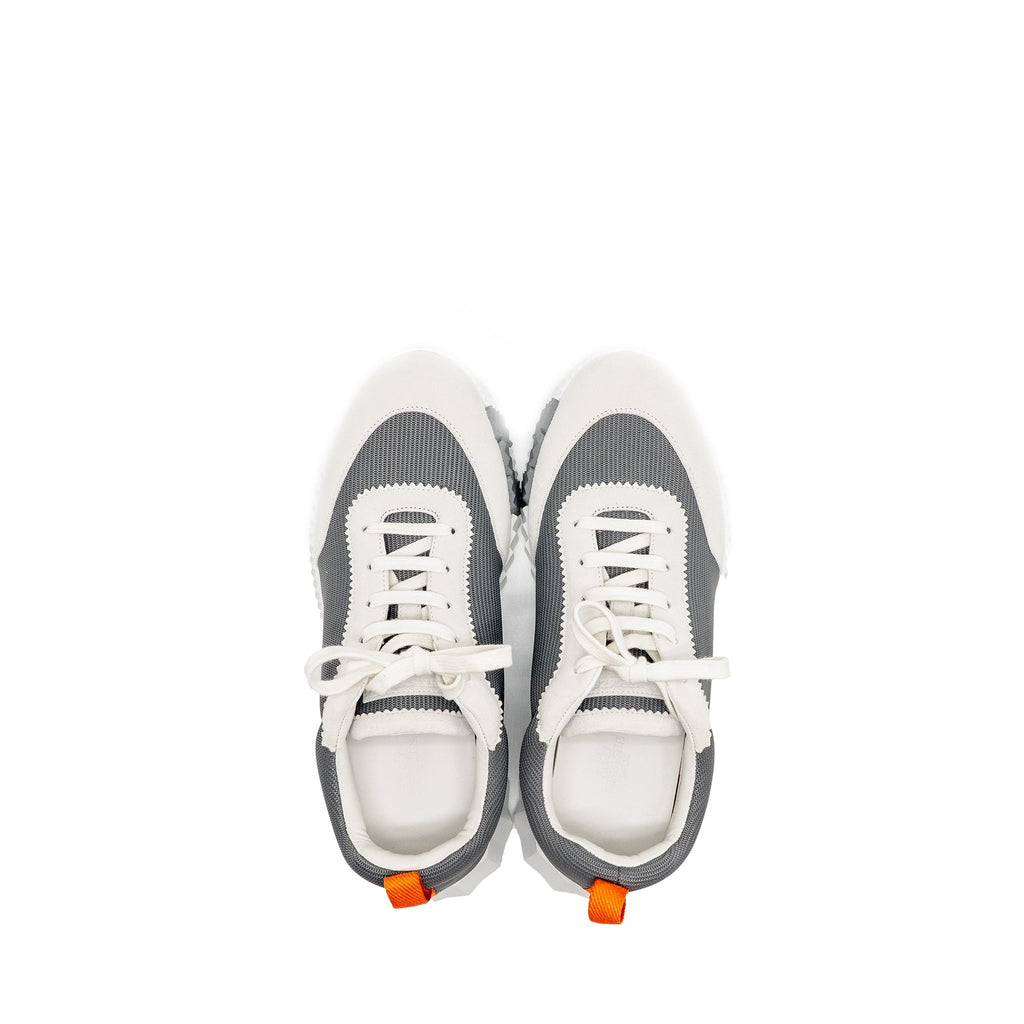 HERMES BOUNCING SNEAKERS CANVAS/SUEDE GRIS FONCE/MULTICOLOUR