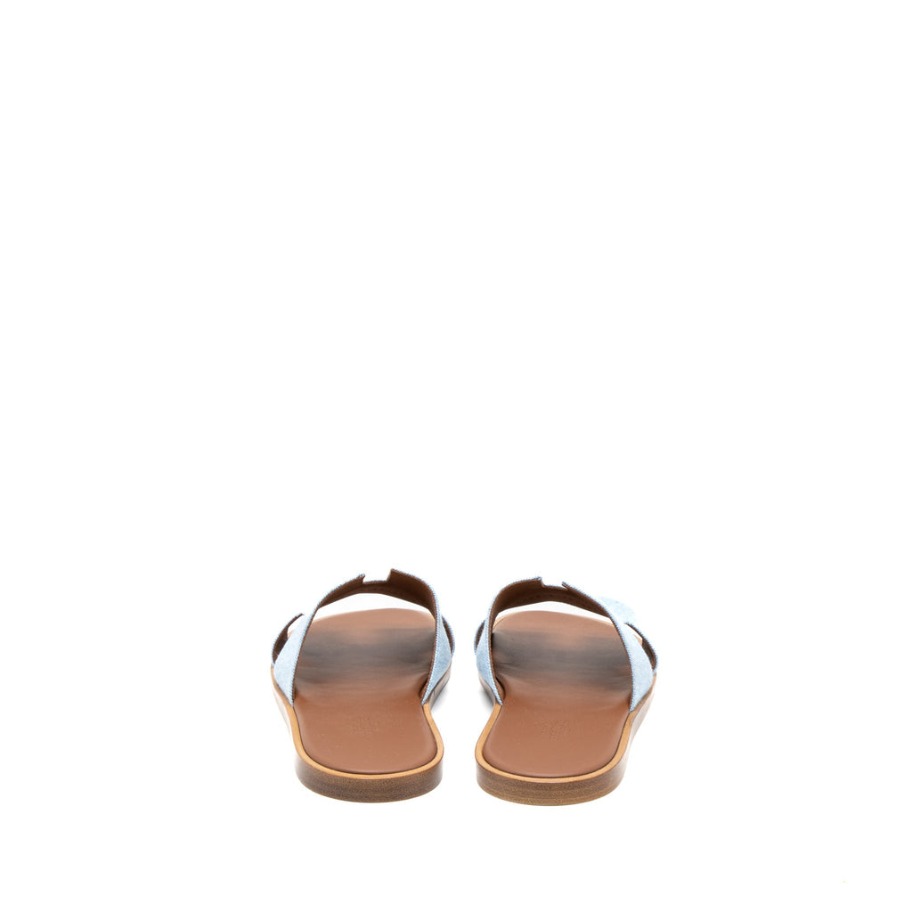 HERMES IZMIER SANDAL DENIM CLAIR