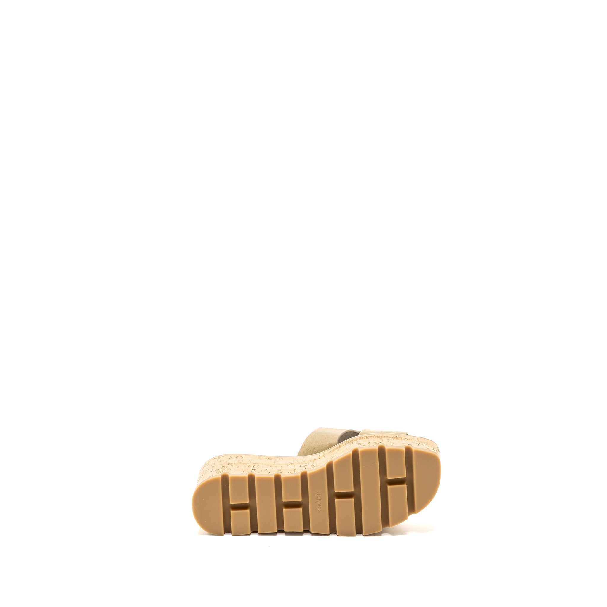 HERMES EZE SANDALS SUEDE/GOATSKIN BEIGE
