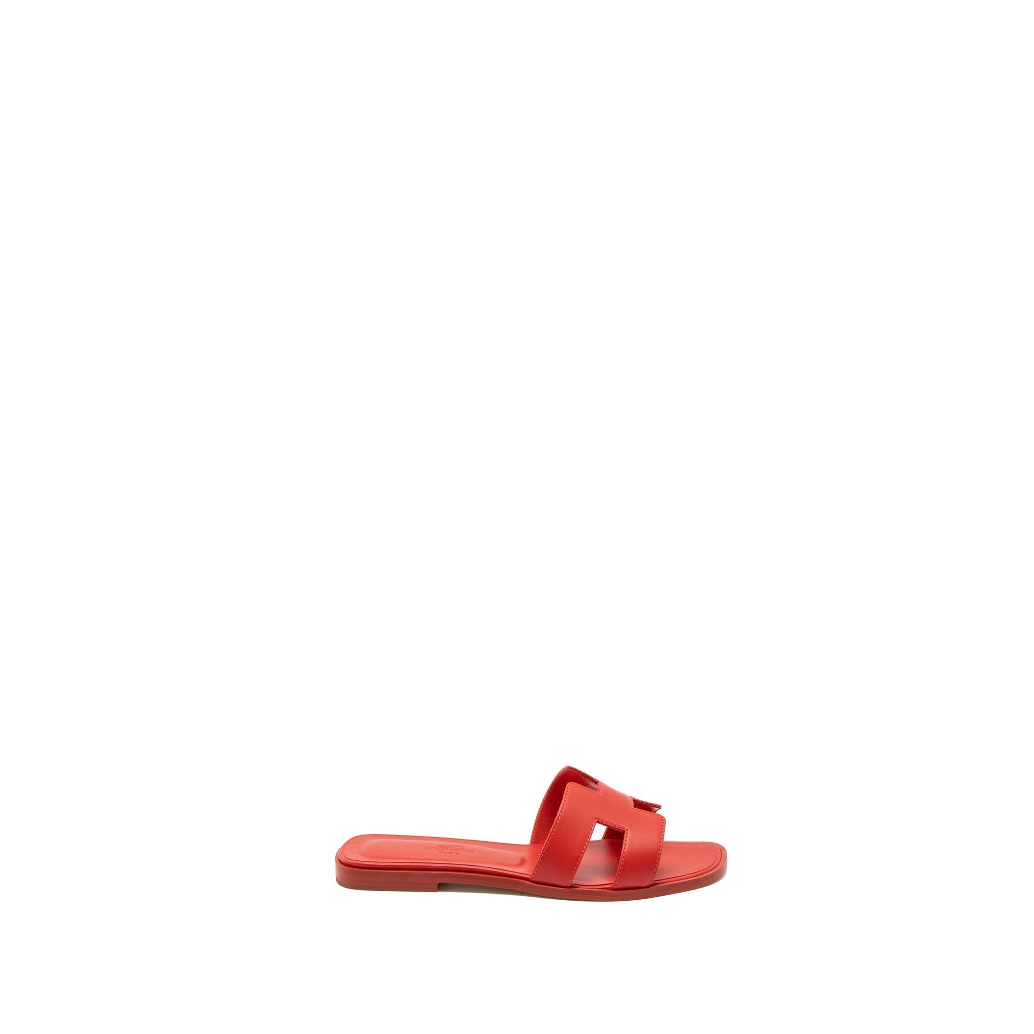 HERMES ORAN SANDALS BOX RED