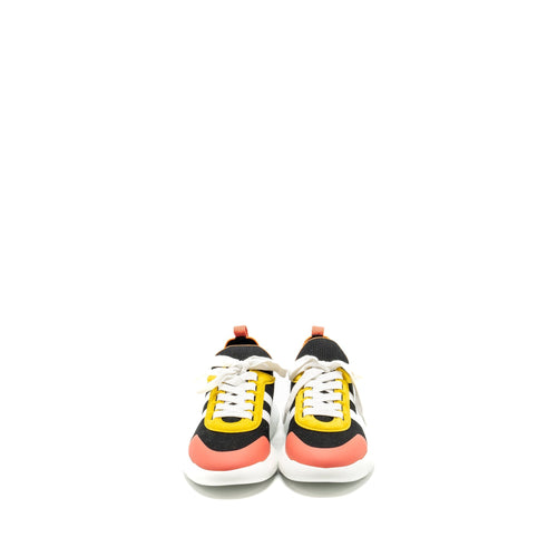 HERMES MEN CREW SNEAKER SUEDE/CHEVRE GOATSKIN BLACK/BLUE/MULTICOLOUR