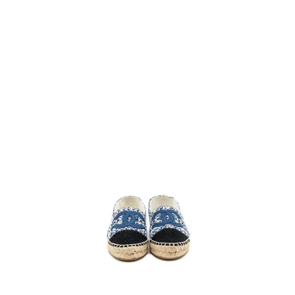 CHANEL ESPADRILLES TWEED/COTTON BLUE/MULTICOLOUR
