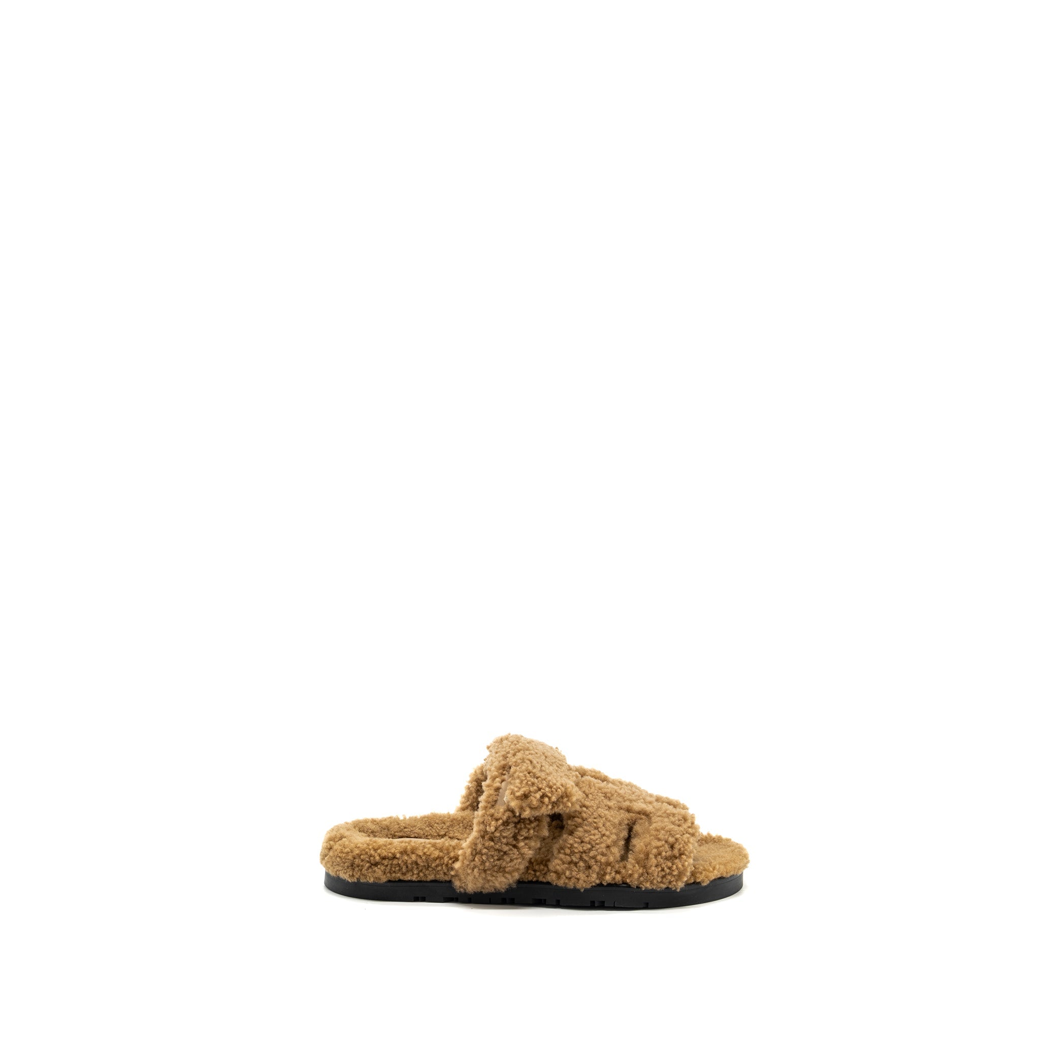 HERMES CHYPRE SANDALS PEAU LAINEE MER BEIGE ARGYLE