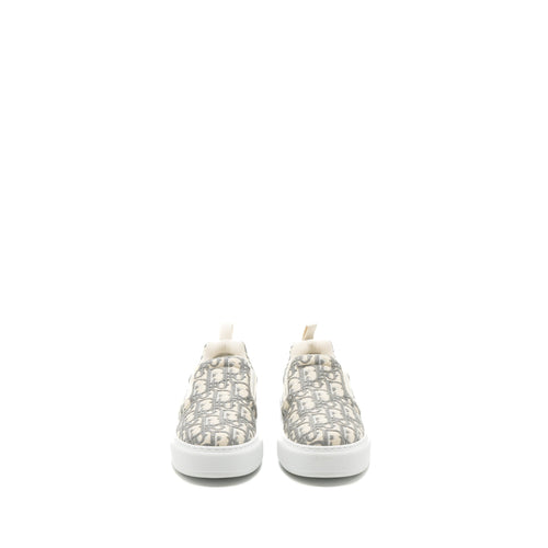 DIOR SOLAR LOAFERS OBLIQUE EMBROIDERY GREY STONE