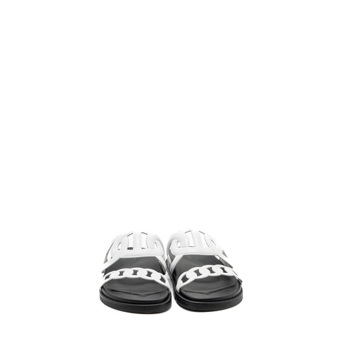HERMES EXTRA SANDALS WHITE/BLACK