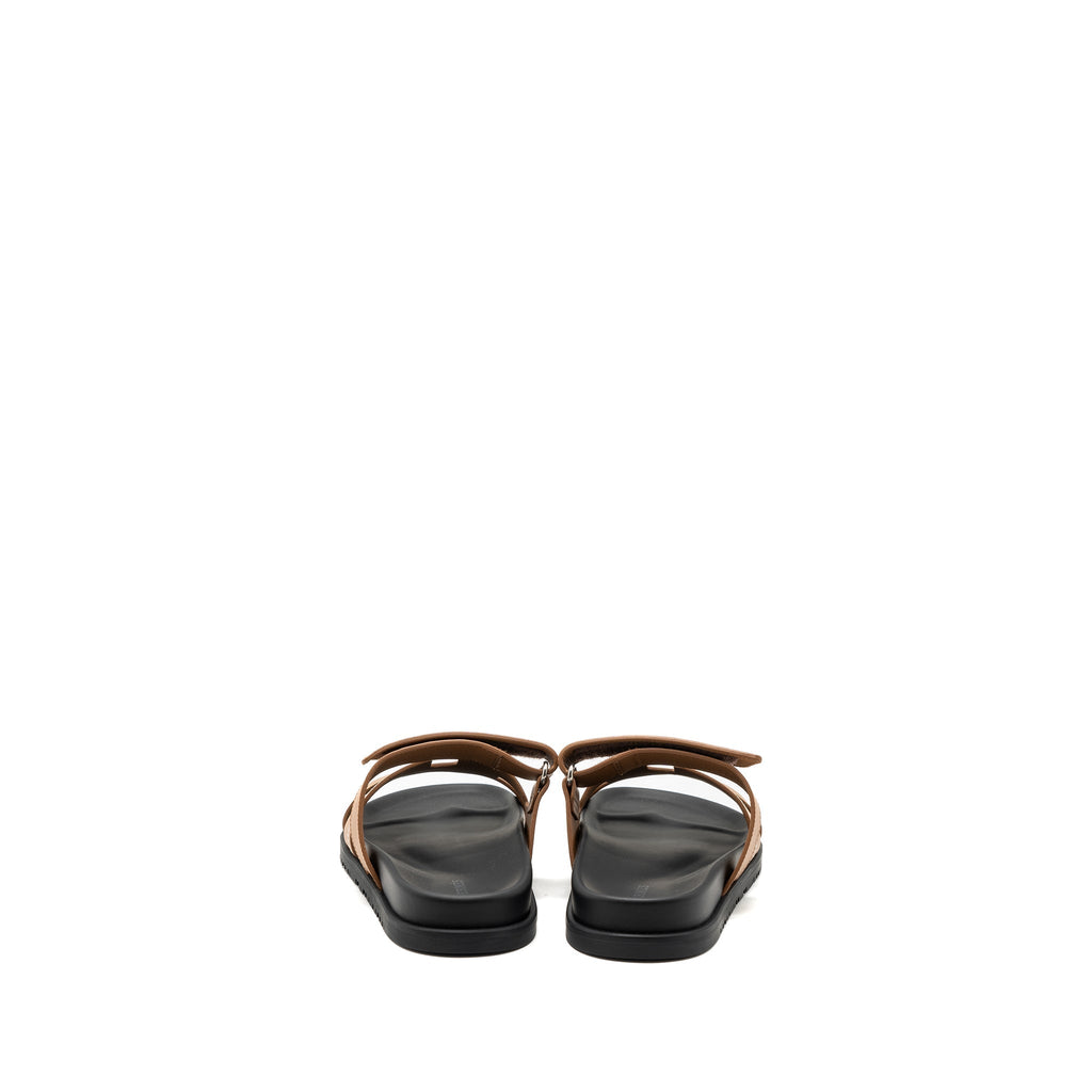HERMES CHYPRE SANDALS STAR EMBROIDERED IN NATURAL