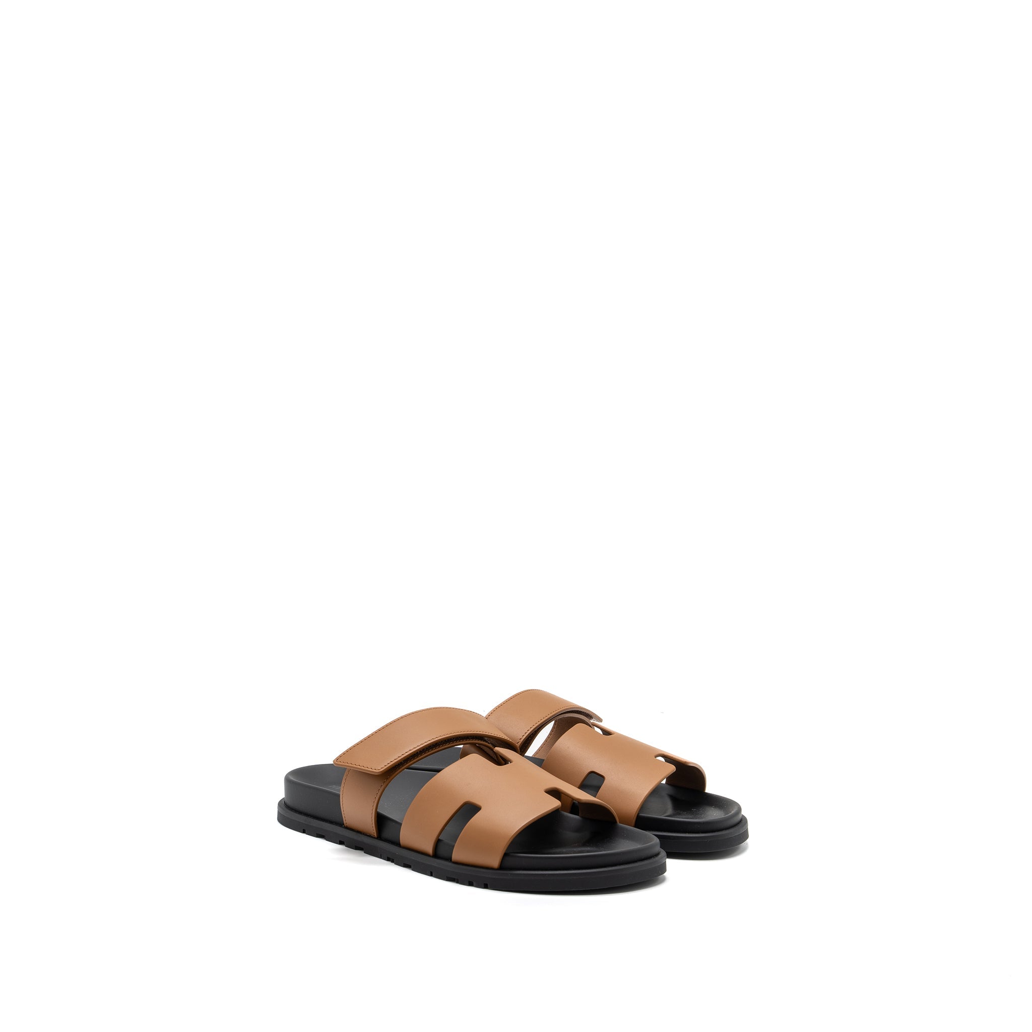 HERMES CHYPRE SANDALS CALFSKIN NATURAL
