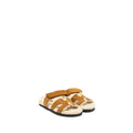 HERMES CHYPRE SANDAL CHEVRE GOATSKIN /SHEARLING NATUREL/ECRU