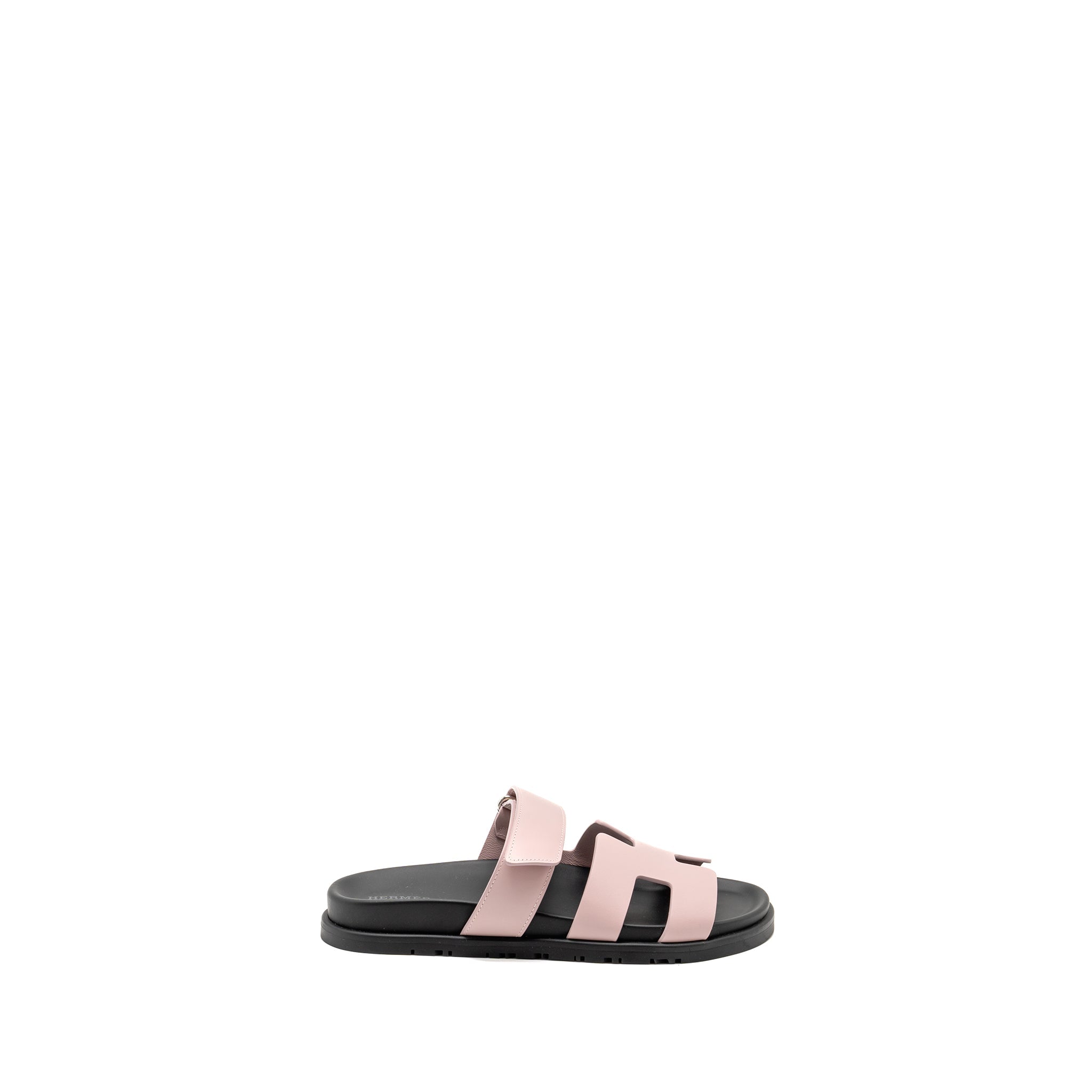 HERMES CHYPRE SANDALS CALFSKIN ROSE CANCAN