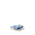 DIOR SANDALS EMBROIDERED COTTON/ RUBBER BLUE