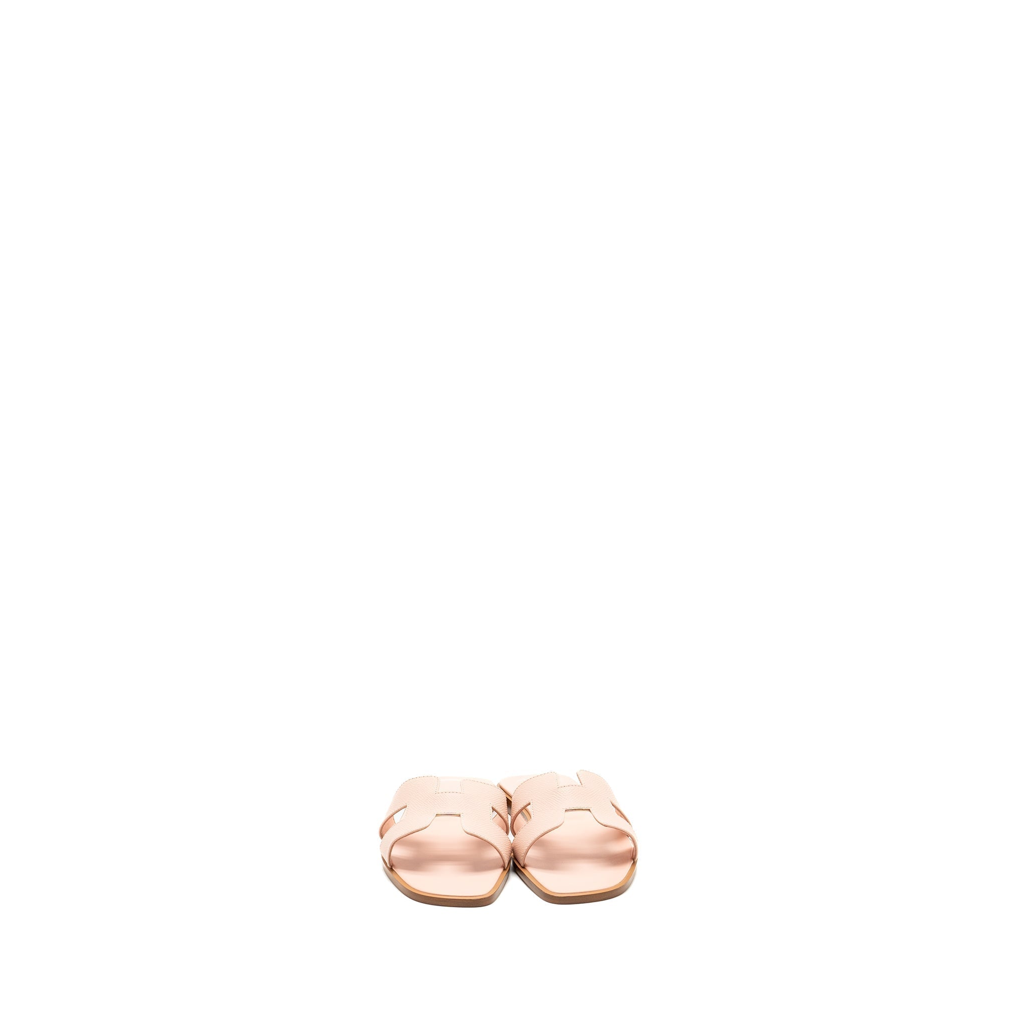 HERMES ORAN SANDALS EPSOM ROSE PALE