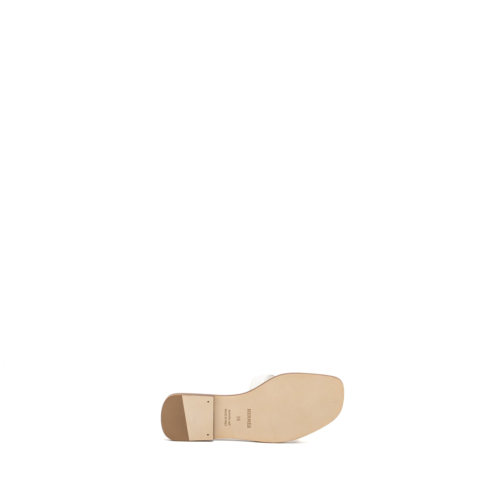 HERMES ORAN SANDALS WHITE