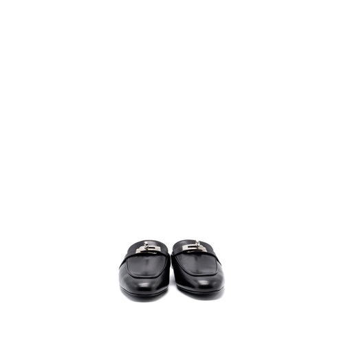 HERMES OZ MULE CALFSKIN BLACK SHW