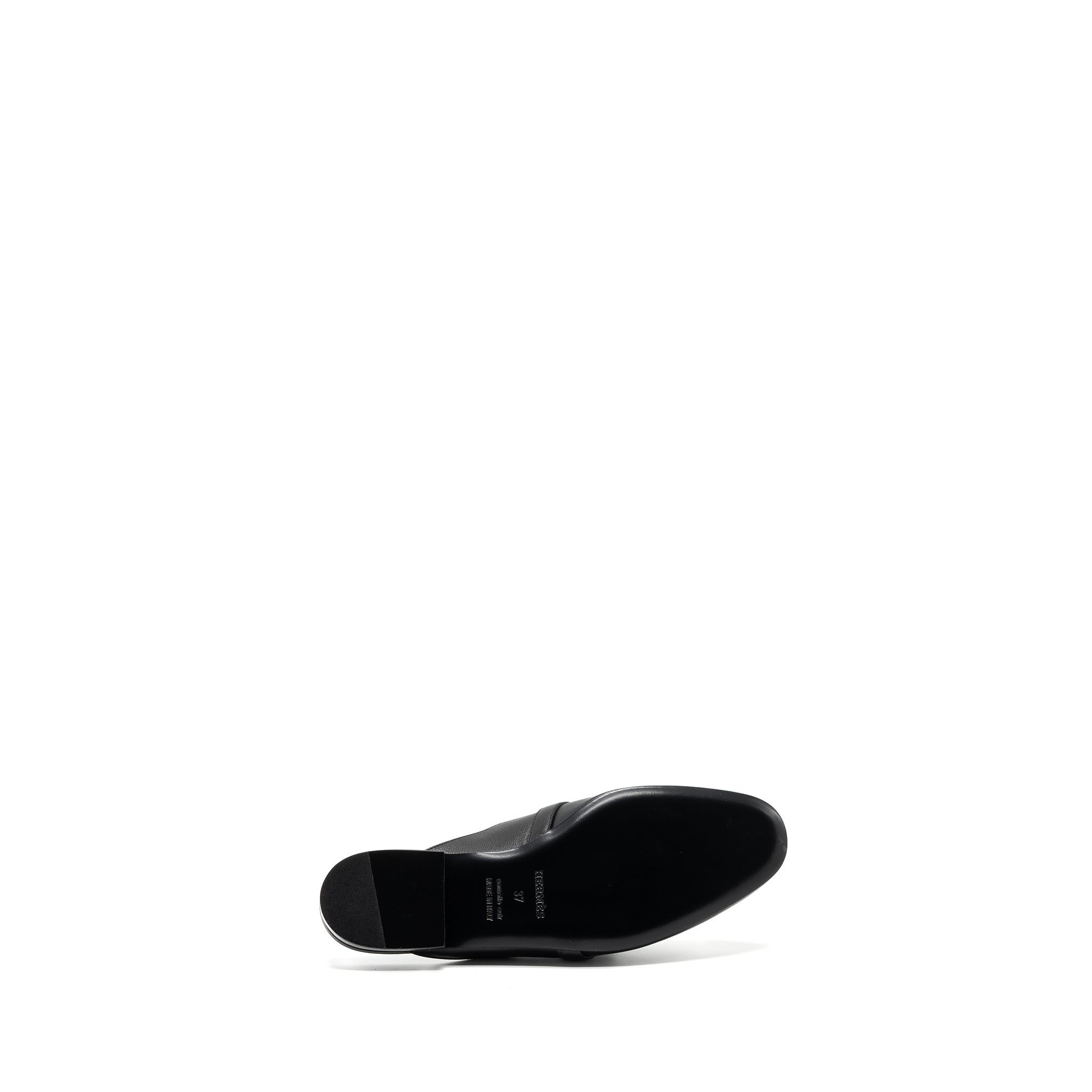 HERMES OZ MULE GOATSKIN BLACK RGHW