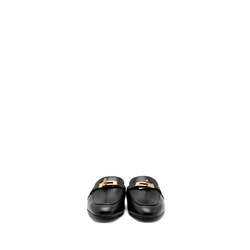 HERMES OZ MULE GOATSKIN BLACK RGHW
