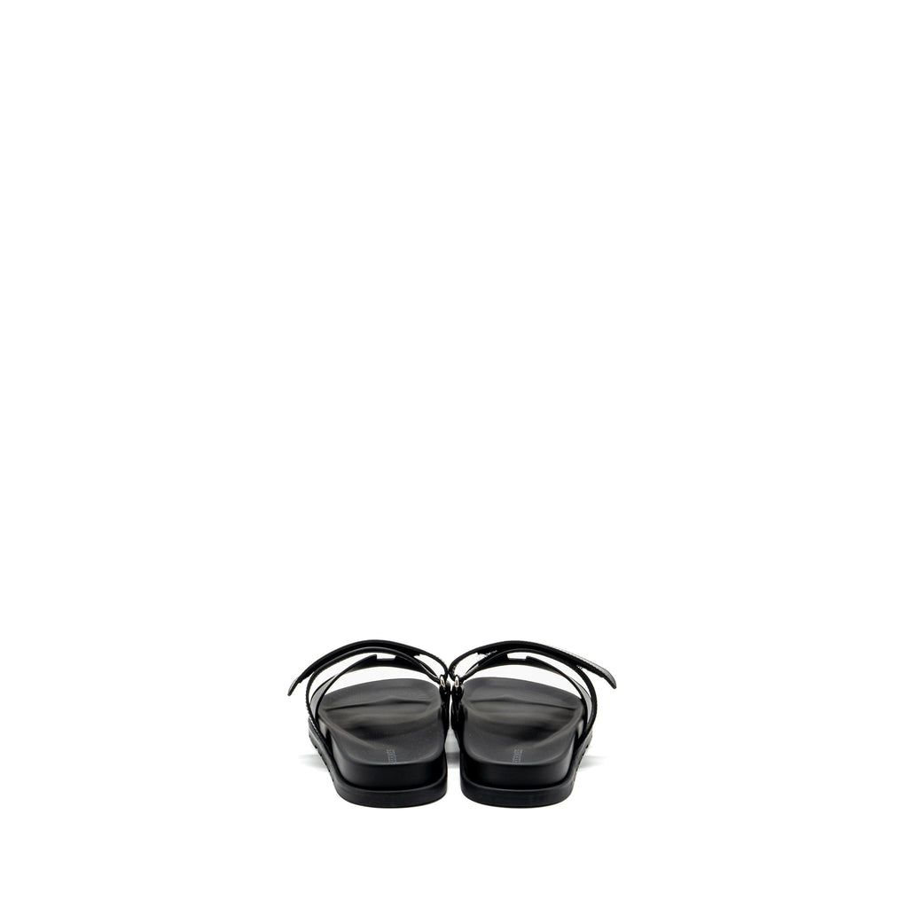 HERMES CHYPRE SANDALS CALFSKIN BLACK