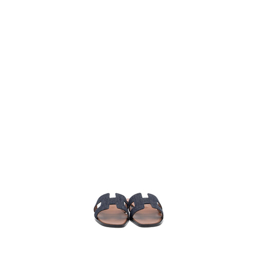 HERMES ORAN SANDALS BLEU BRUT