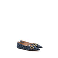 GUCCI GG HORSEBIT BALLERINA SHOES GG SUPREME DENIM GHW