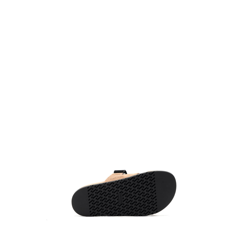 HERMES CHYPRE SANDAL SUEDE LEATHER ROSE PERLE / BLACK