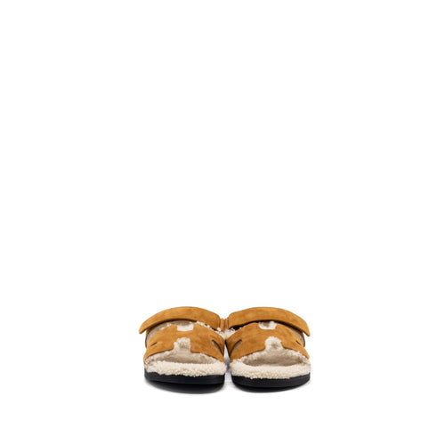 HERMES CHYPRE SANDAL CALFSKIN / SHEARLING GOLD