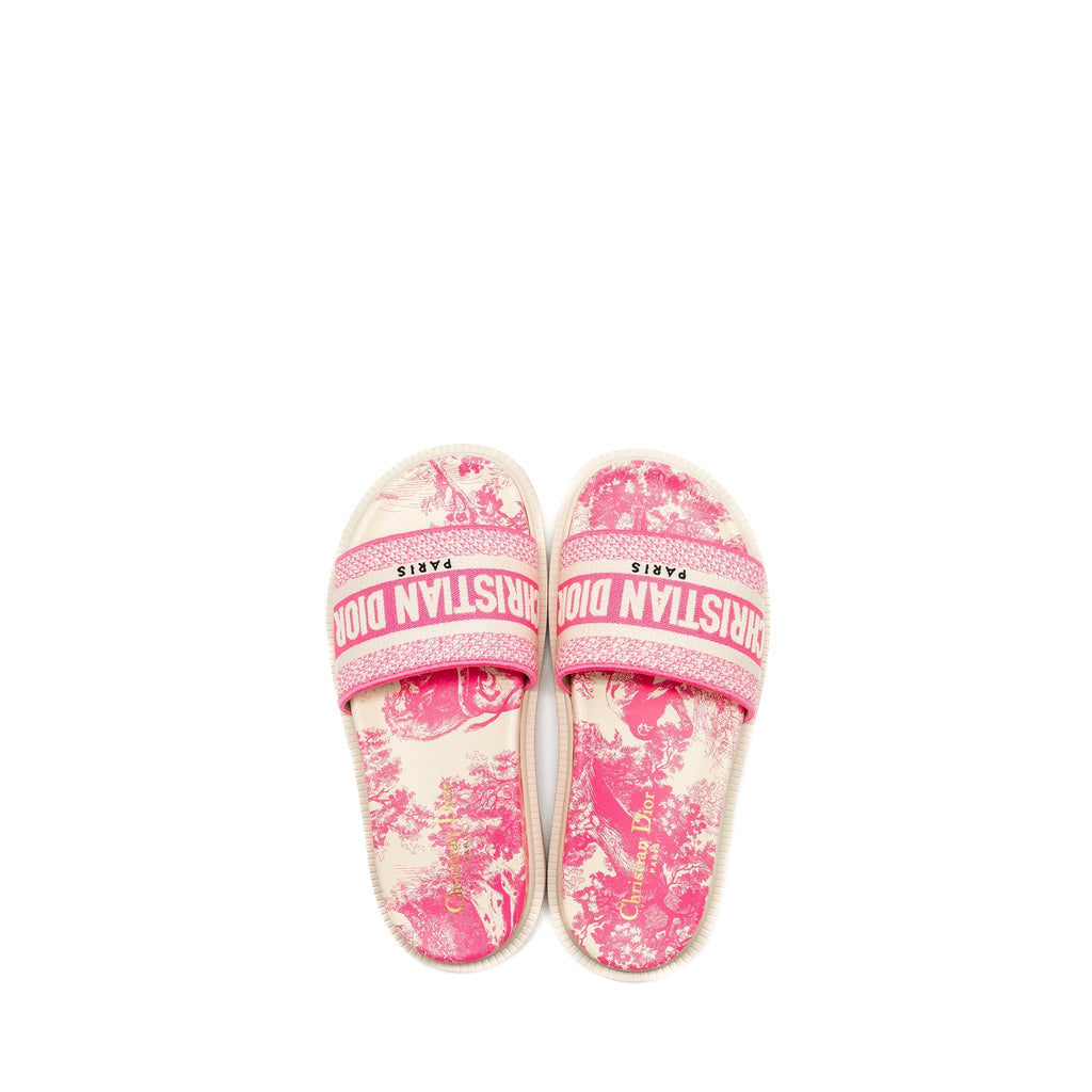 DIOR SANDALS EMBROIDERED COTTON/ RUBBER PINK
