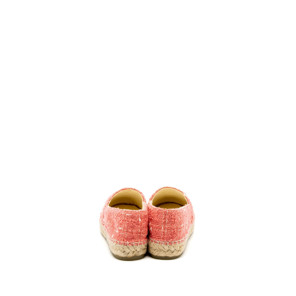 CHANEL ESPADRILLES COTTON/TWEED PINK/BLACK