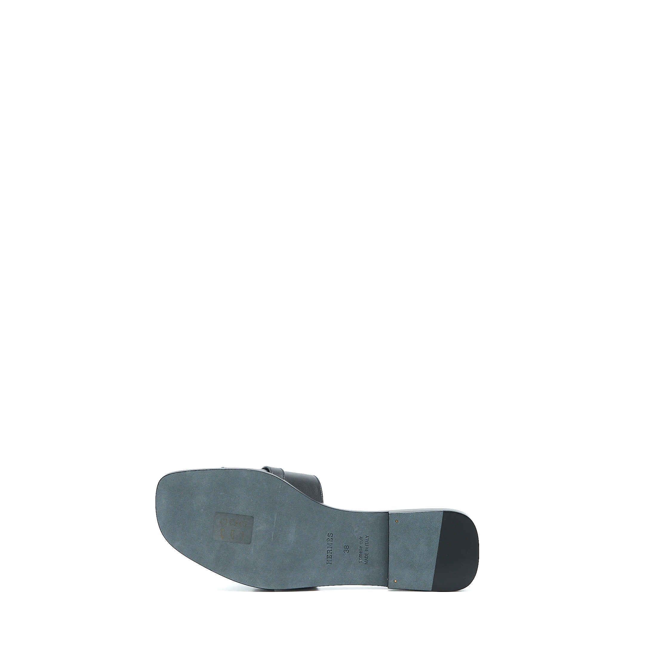 HERMES GUILIA SANDAL CALFSKIN BLACK SHW