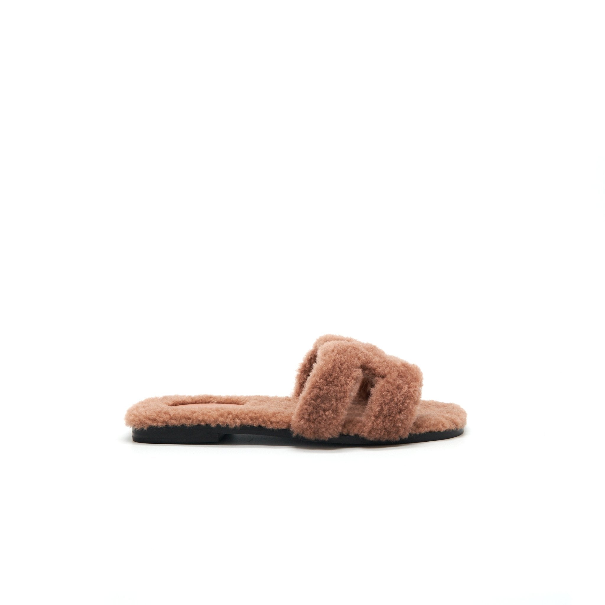 HERMES SANDALE ORAN PEAU LANINEE ROSE AUBE