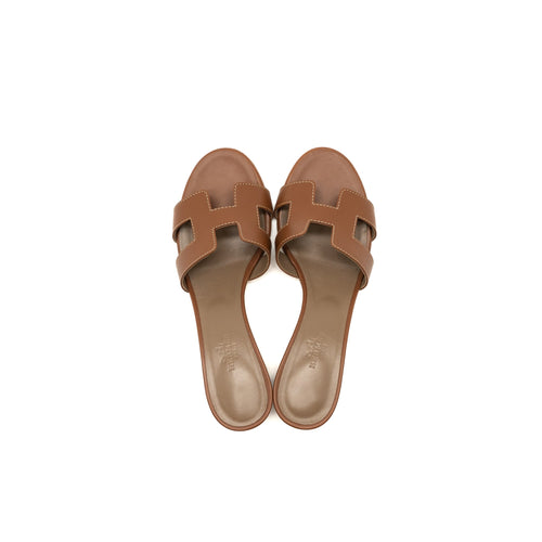 HERMES OASIS SANDAL CALFSKIN GOLD
