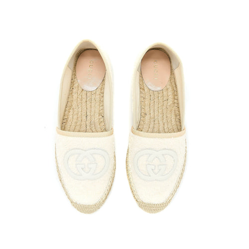 GUCCI ESPADRILLES COTTON / TWEED WHITE