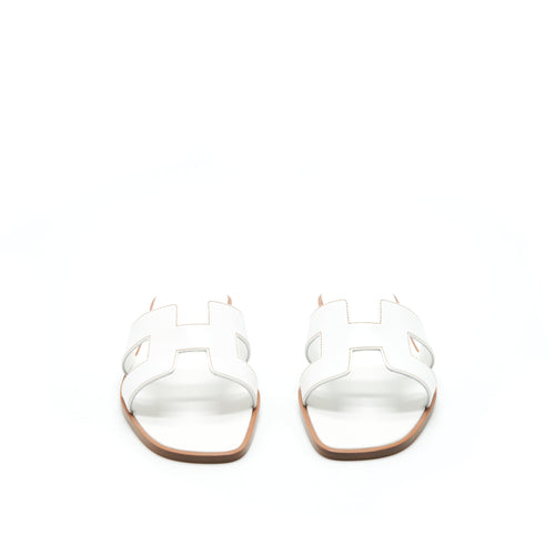HERMES ORAN SANDAL BOX BLANC