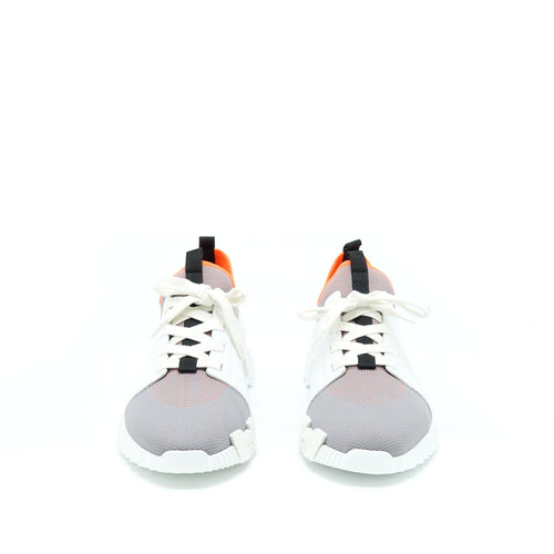 HERMES HOME QUICKER SNEAKER BLANC/ORANGE