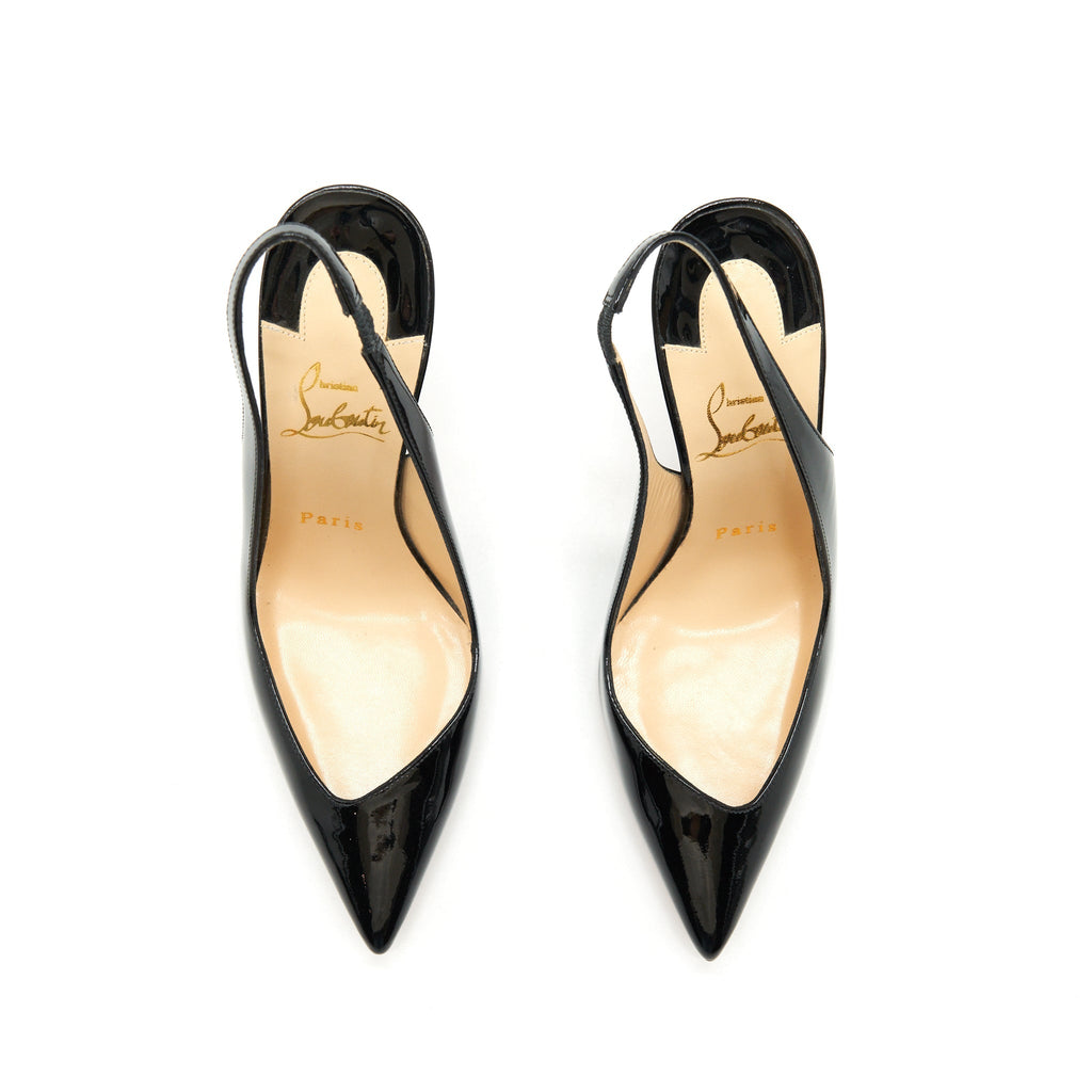 CHRISTIAN LOUBOUTIN FLEUVE PATENT BLACK