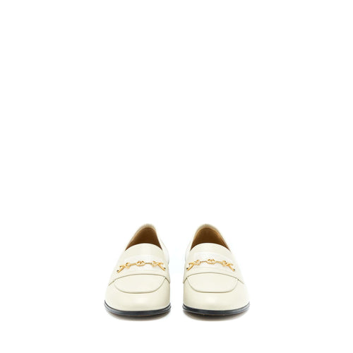 GUCCI WOMEN’S LOAFER WITH HORSEBIT CALFSKIN WHITE GHW
