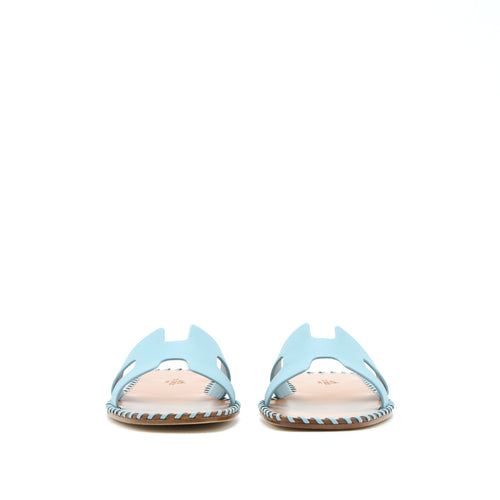 HERMES ORAN SANDALS VERT D’EAU