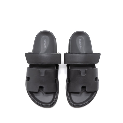 HERMES MEN’S CHYPRE SANDALS CALFSKIN BLACK