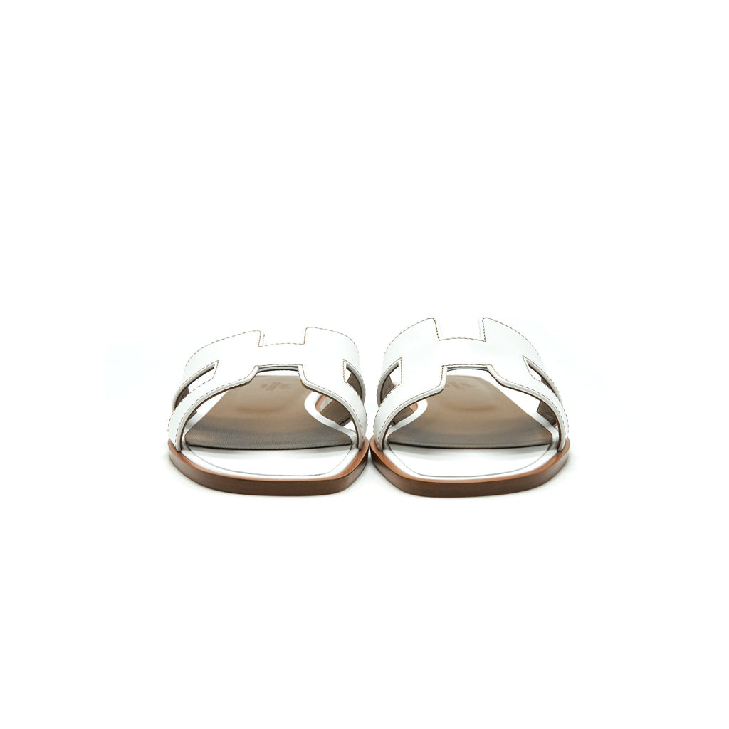 HERMES ORAN SANDALS BLANC