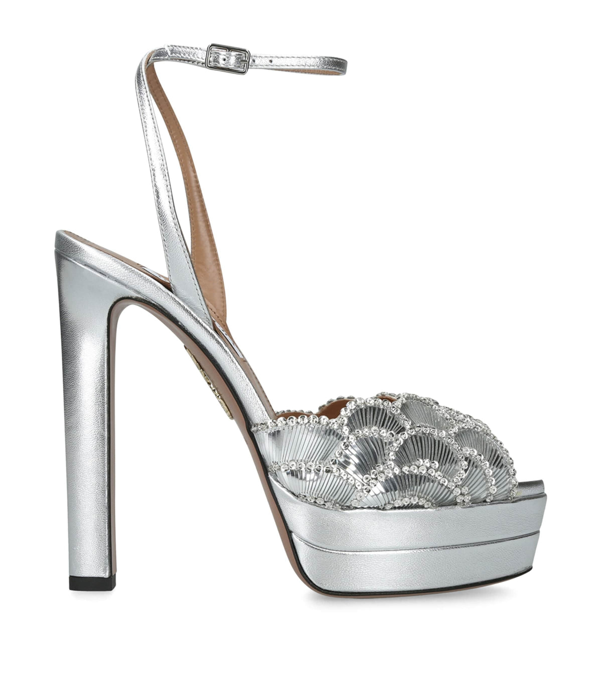 Aquazzura Leather Ce Soir Heeled Sandals 130
