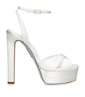 Aquazzura Satin Divine Plateau Sandals 130