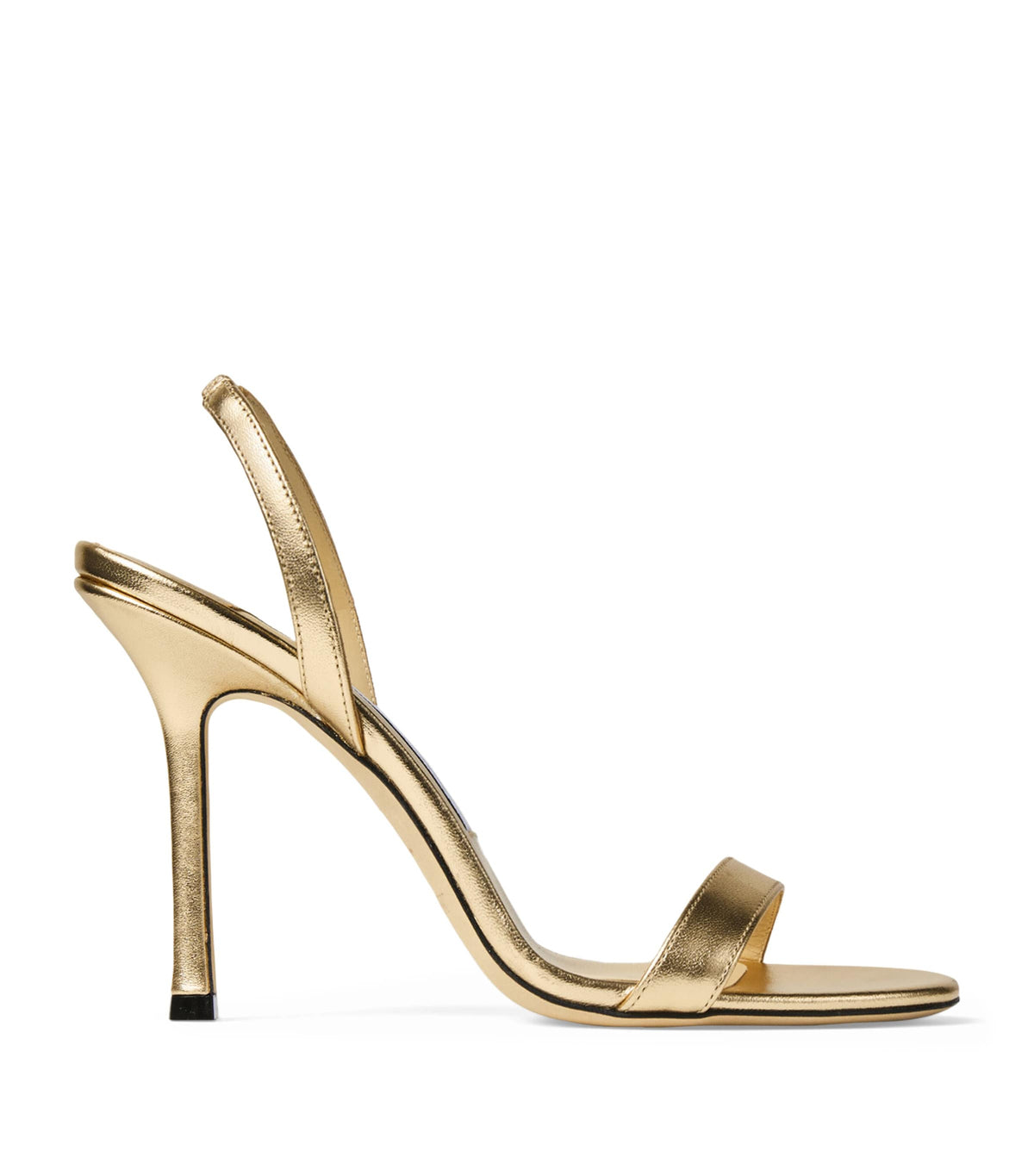Jimmy Choo Jen 100 Metallic Leather Heeled Sandals