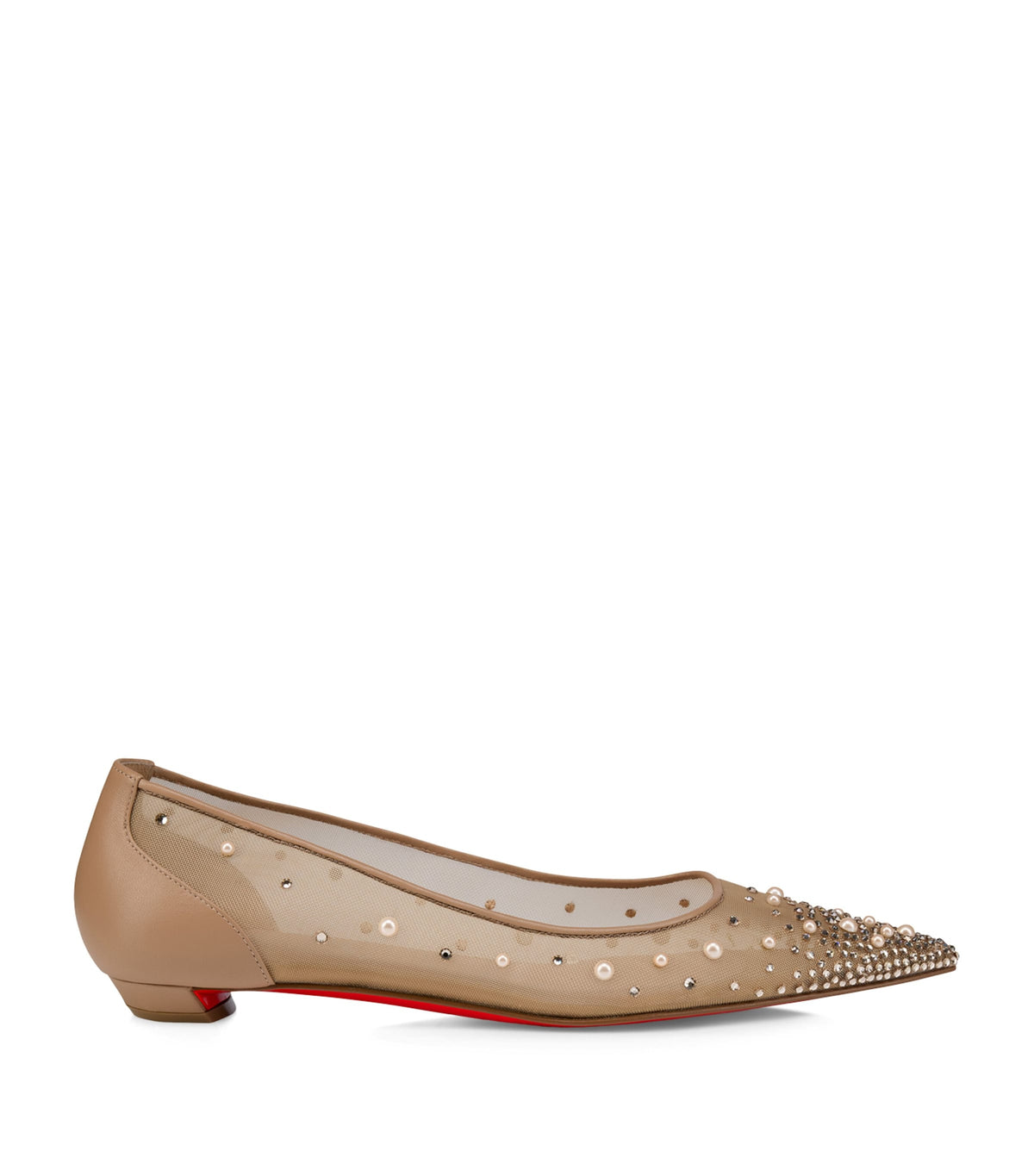 Christian Louboutin Miss Z Degrastrassina Embellished Ballet Flats