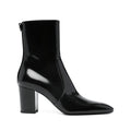 Saint Laurent 70mm Buckle-Detail Calf-Leather Boots - Black