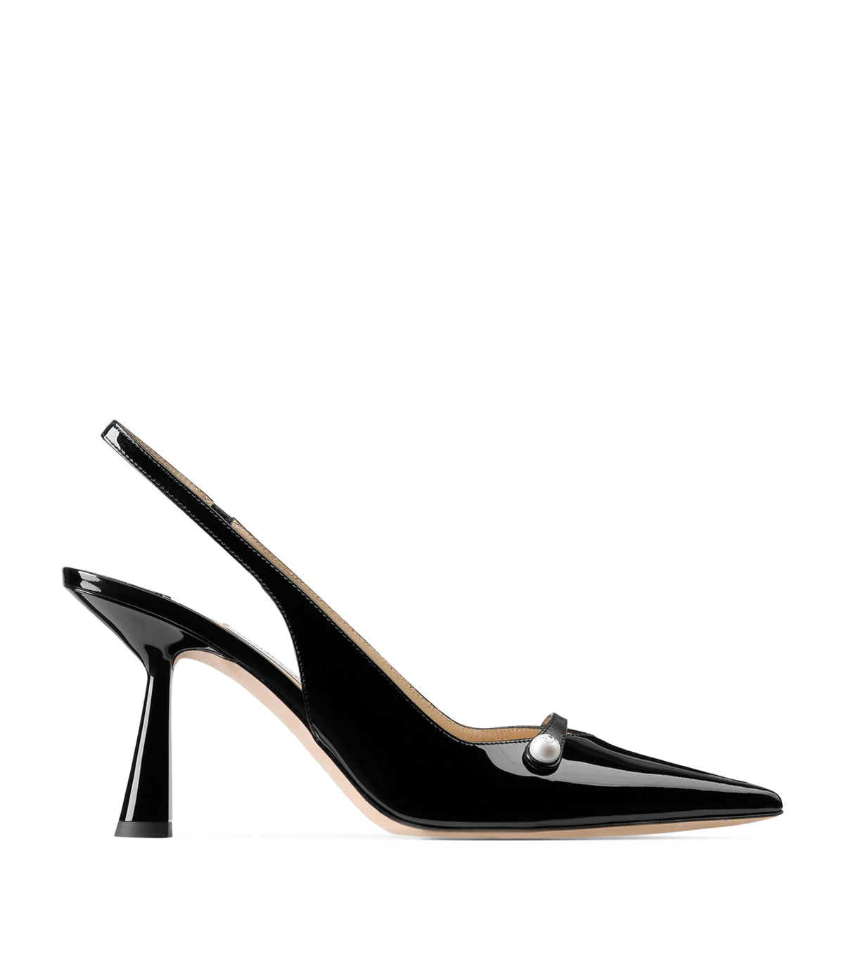 Jimmy Choo Amita 85 Leather Slingback Pumps
