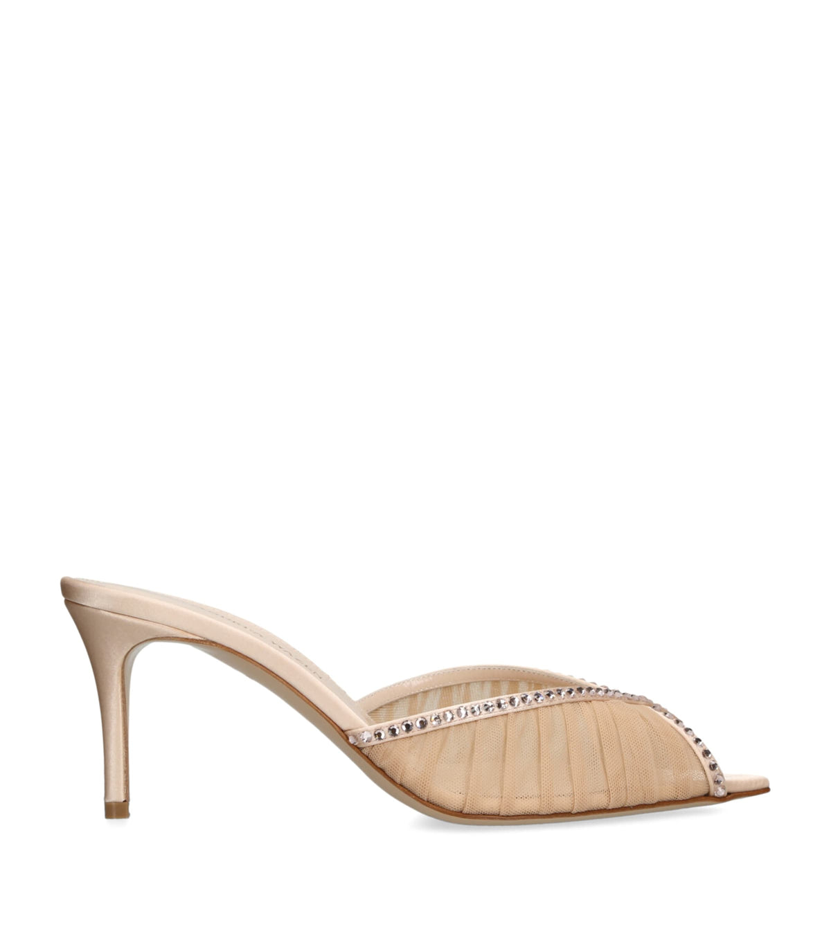 Andrea Wazen Embellished Lace Katy Heeled Mules 75