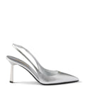 Prada Metallic Saffiano Leather Slingback Pumps 75